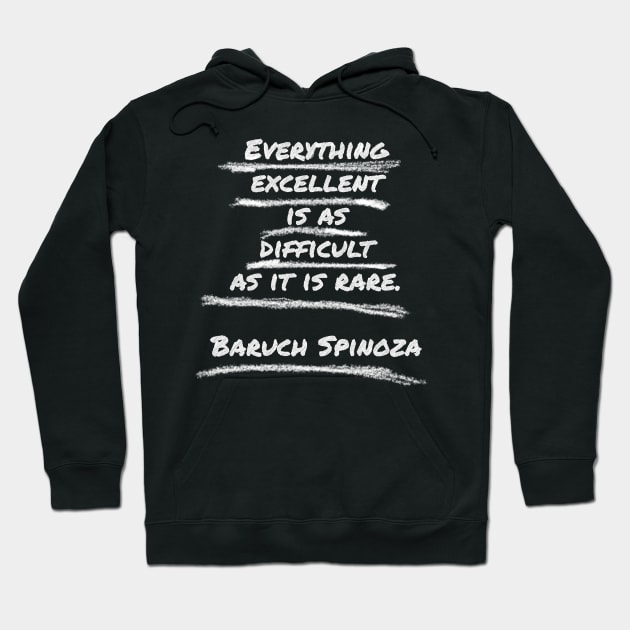 Quote Of Baruch Spinoza Hoodie by Raimondi